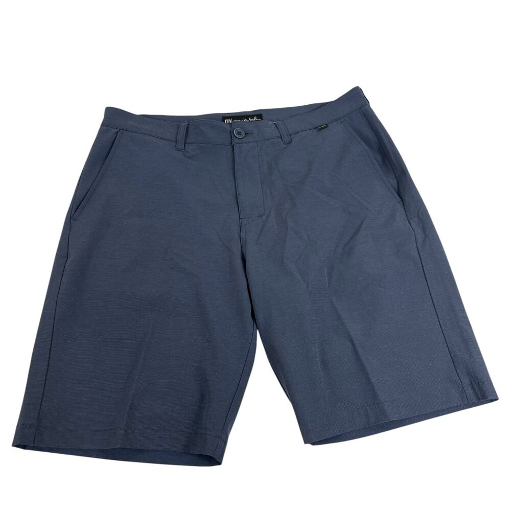 Travis‎ Mathew Chino Shorts Mens Sz 34 Navy Blue Pockets Performance Golf